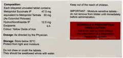 Met Xl H 50 Tablet 20